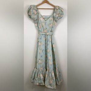 LoveShackFancy x Target Estelle Cottage-core Dress Size 8 Blue Floral